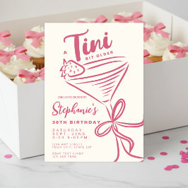 Invitación Pink A Tini un poco más viejo 30 cumpleaños