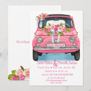 Invitación Pink acuarela Elopement