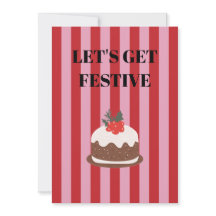 Pink and red Christmas pudding