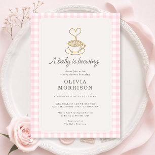 Invitación Pink Baby está preparando la fiesta de Baby Shower