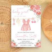 Pink Boho Floral Baby Shower