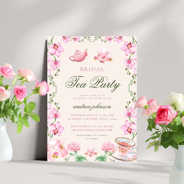 Invitación Pink Boho Garden Floral Tea Fiesta Bridal Ducha (Subido por el creador)