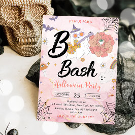 Invitación Pink Boo Bash Halloween
