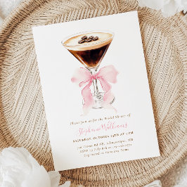 Invitación Pink Bow Coffee Bridal Shower