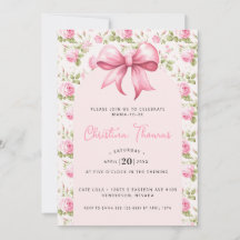 Pink Bow Coquette Baby Shower