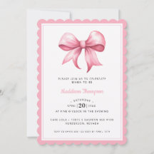 Pink Bow Coquette Baby Shower