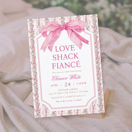 Invitación Pink Bow Love Shack Fiance Briower
