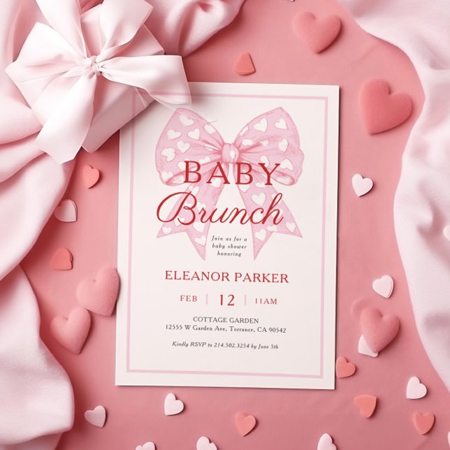 Invitación Pink Bow SCariño Baby Shower Brunch (Subido por el creador)