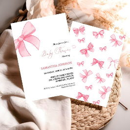 Invitación Pink Bows Baby Girl