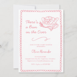 Invitación Pink Bun in the Oven Baby Shower