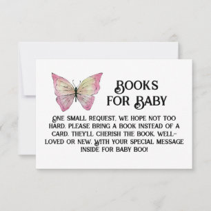 Invitación PINK Butterfly Boys for Baby Watercolor