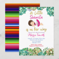 Pink Cactus Fiesta Baby Senorita Baby Shower