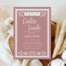 Invitación Pink Cielito Lindo Talavera Baby Shower