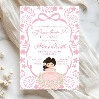 Invitación Pink Cielito Lindo Talavera Pattern Presentacion
