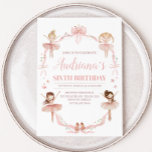 Invitación Pink Coquette Ballerina Birthday Party<br><div class="desc">Los huéspedes disfrutarán con esta encantadora invitación a Ballerina para su cumpleaños,  ideal para marcar el tono de su día especial. Fácilmente personalizable y entregado digitalmente,  es una manera sin complicaciones de impresionar a todos en su lista de invitados. 42BD B</div>