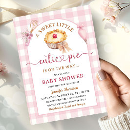 Invitación Pink Cutie Pie Baby Shower