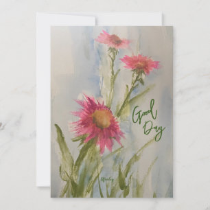 Invitación Pink Daises Notecard