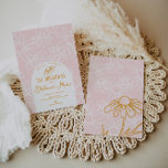 Invitación Pink Daisy Birthday Party<br><div class="desc">Hermosa invitación de cumpleaños. estilo minimalista con un fondo margarita rosado.</div>