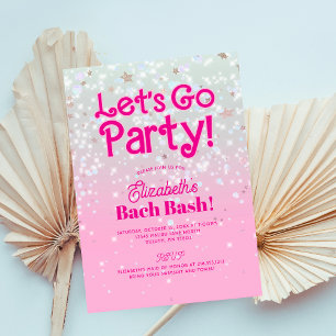 Invitación Pink de moda Vamos Fiesta Bachelorette Party