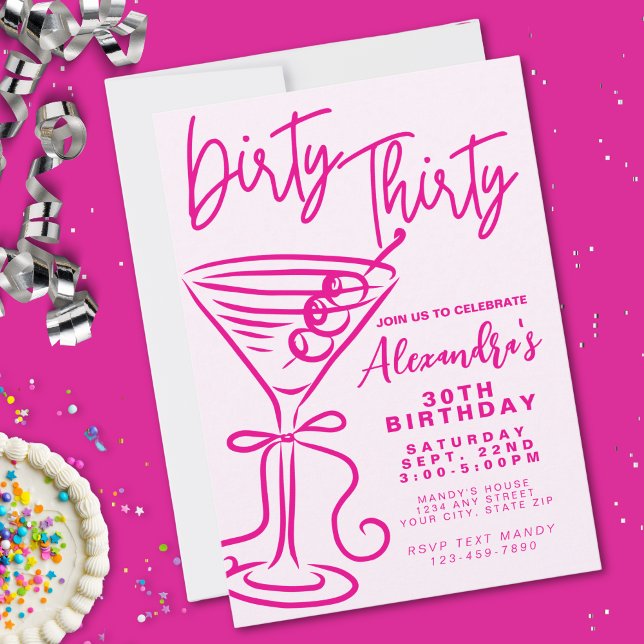 Invitación Pink Dirty Treinta y Treinta Años (Subido por el creador)