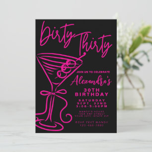 Invitación Pink Dirty Treinta y Treinta Años