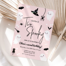 Invitación Pink DOS SPOOKY cumpleaños Halloween