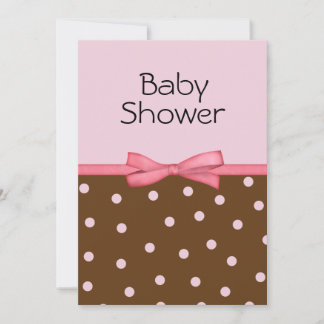 Invitación Pink Dots Baby Shower Invitations