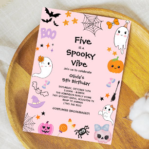 Invitación Pink Five es un Halloween de vibra espeluznante