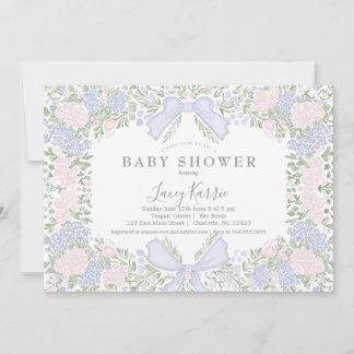 Invitación Pink Floral Baby Shower Invitation, 