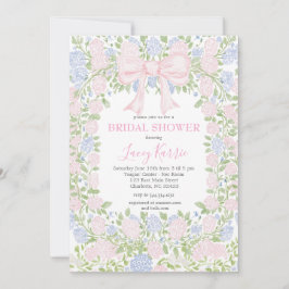Invitación Pink  Floral Bridal Shower Invitation
