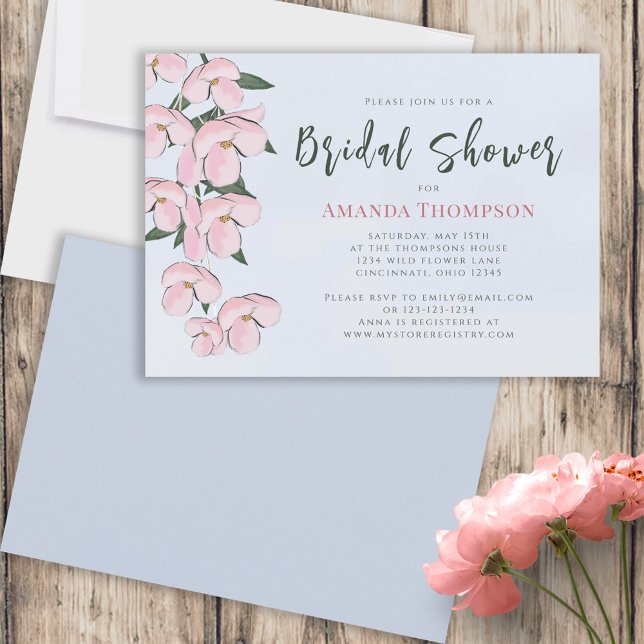 Invitación Pink Floral Garden Boho Bridal Shower (Subido por el creador)