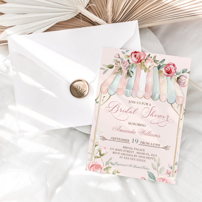 Invitación Pink Floral Garden Bridal (Subido por el creador)
