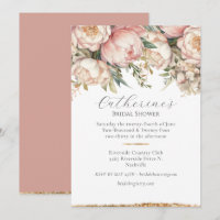 Pink Floral Peony Gold Brillante