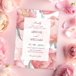 Invitación Pink floral watercolor wedding<br><div class="desc">Pink floral watercolor</div>