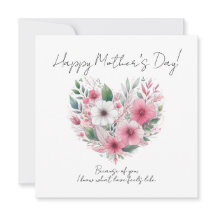 Pink Flower Heart Happy Mother’s Day