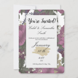 Invitación Pink Flower Wedding Invitation