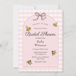 Invitación Pink Gingham Significa Ser Ducha Bridal
