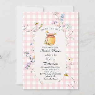 Invitación Pink Gingham Significa Ser Ducha Bridal