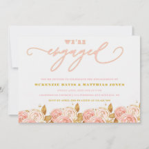 Pink Gold Peony Somos el Partido de Compromiso