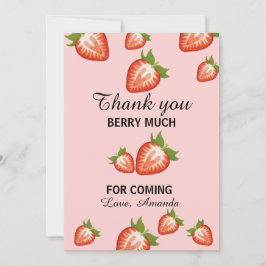 Invitación Pink Gracias Berry mucho primer cumpleaños