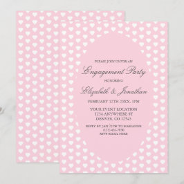 Invitación Pink Hearts Engagement Party