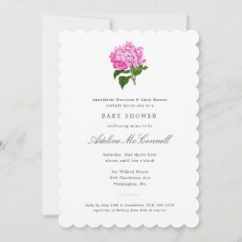 Invitación Pink Hydrangea Grandmillennial Baby Shower