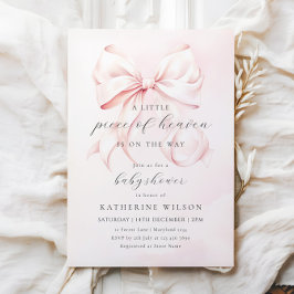 Invitación Pink Little Piece of Heaven Baby Shower