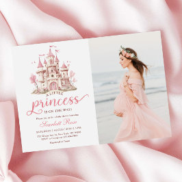 Invitación Pink Little Princess Castle Girl Baby Shower Photo