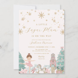 Invitación Pink Nutcracker Ballet Baby Shower Invitations