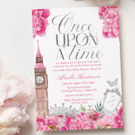 Invitación Pink Once Upon a Time Princess Baby Shower Invitat