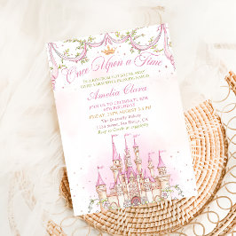 Invitación Pink Once Upon a Time Princess Birday