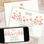 Invitación Pink Orange Pretty Floral Rehearsal Dinner<br><div class="desc">Wildflower wedding rehearsal dinner invitation with watercolor flowers. Featuring a delicate floral border of pink, orange and yellow wildflowers, this design evokes a sense of natural beauty and romantic whimsy. The soft, hand-painted aesthetic is perfect for a spring or summer celebration, adding a unique, handcrafted feel to your celebration. Perfect...</div>