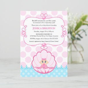 Invitación Pink Pearl Baby Shower