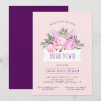 Pink Peonies Watercolor Brilla Shower